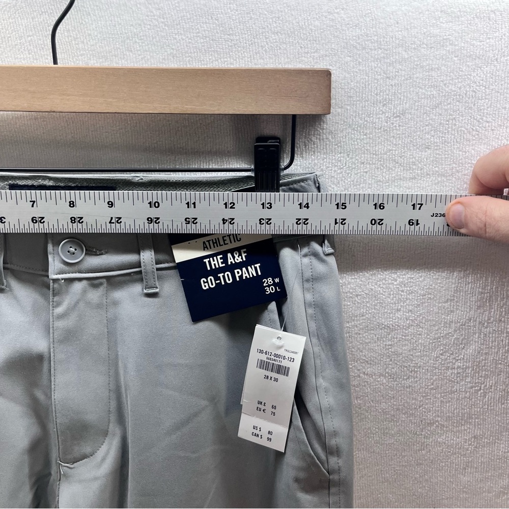 Abercrombie & Fitch Athletic Go-To Pants Men’s 28/30 Stretch Gray Active 3077 - Picture 6 of 10